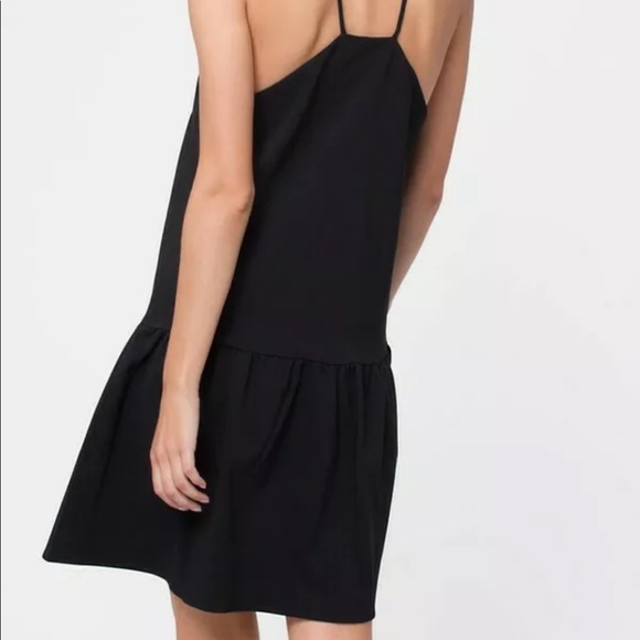 Anine Bing Dropped Waist Mini Dress Black Sz L - Picture 2 of 4